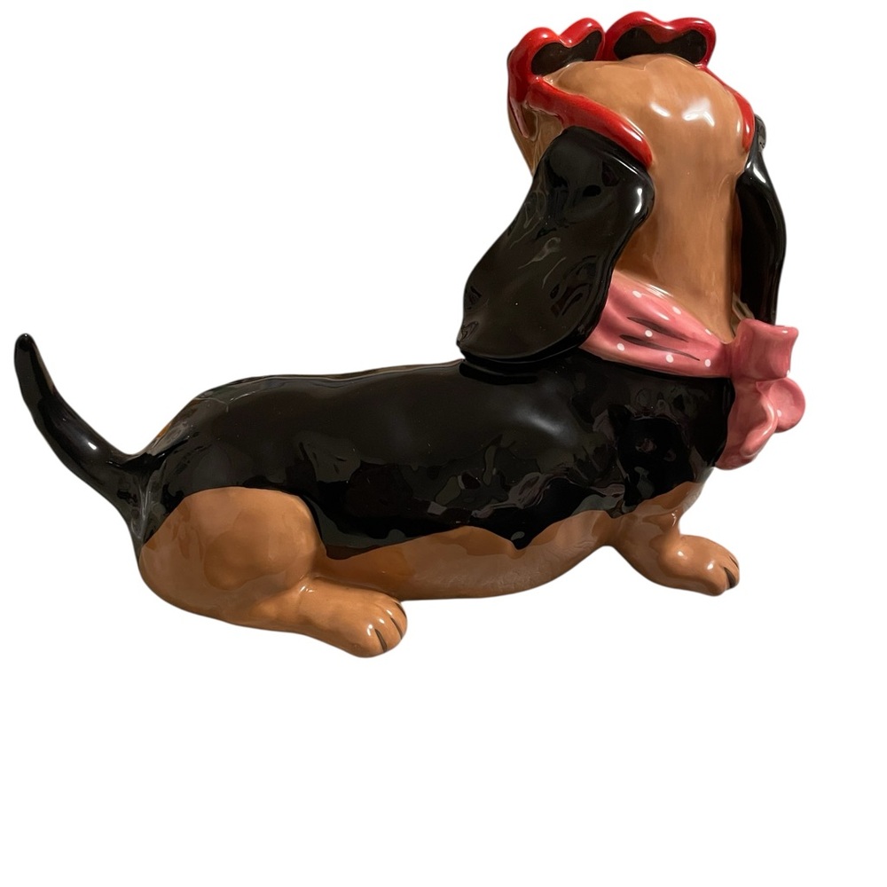 Blue Sky Clayworks Dachshund Figurine w/ Heart Sunglasses – Valentine Dog Decor - Picture 6 of 6